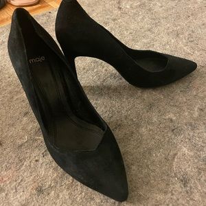 Maje suede heels. Barely worn. Great condition